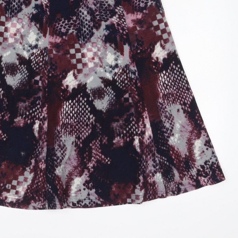 Anna Rose Women Multicoloured UK 18 A-Line Knee Length Animal Print Skirt