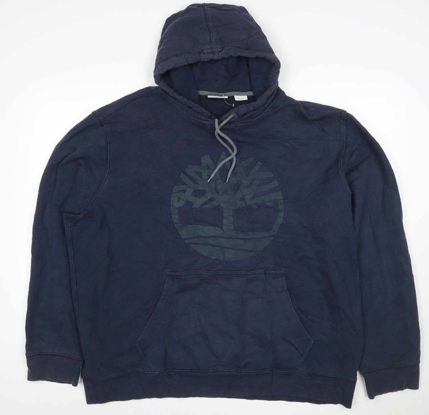 Timberland Men’s Blue 5XL Pullover Logo Graphic Hoodie Big & Tall