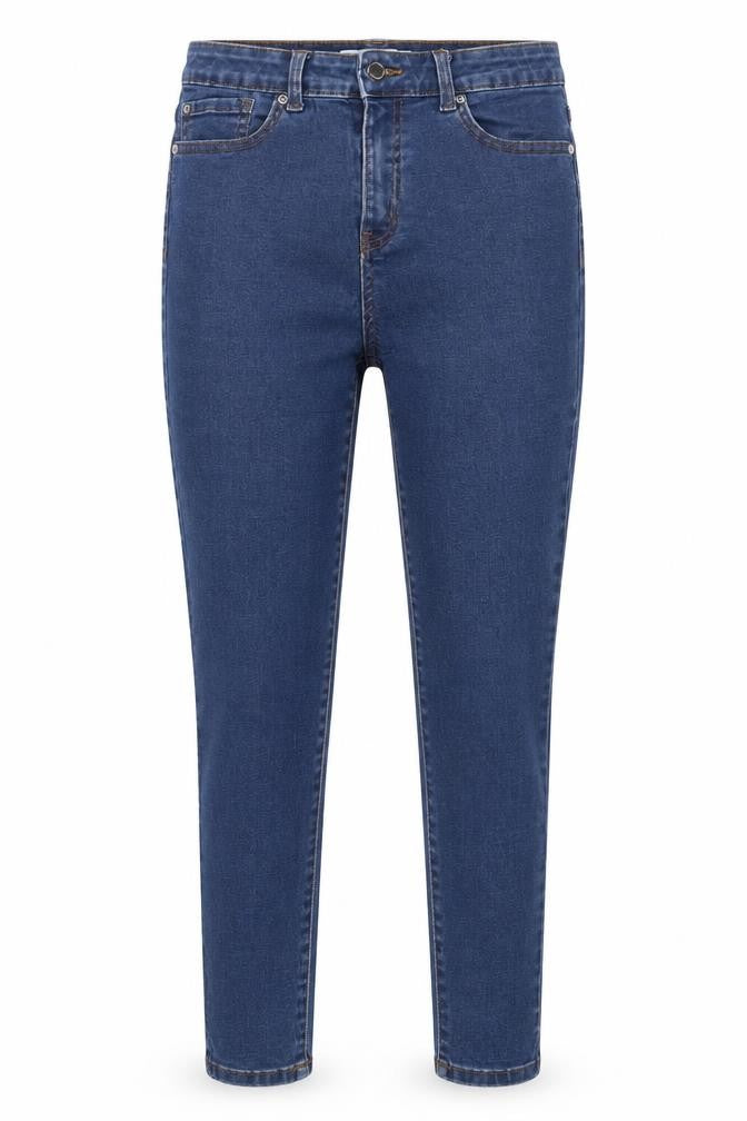 Front view of Denim Co. Women’s Blue UK 12 Mid Rise Skinny Stretch Jeans