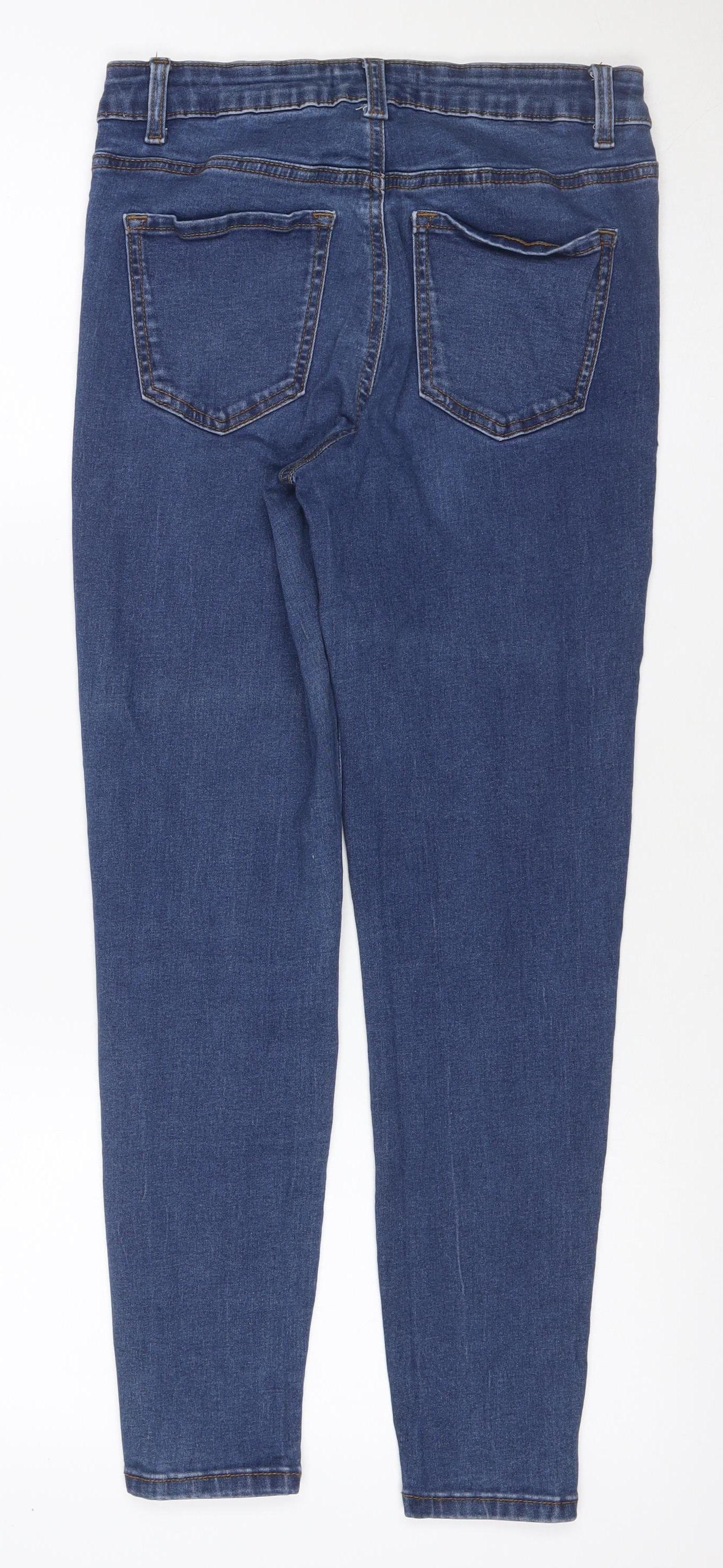 Denim Co. Women’s Blue UK 12 Mid Rise Skinny Stretch Jeans