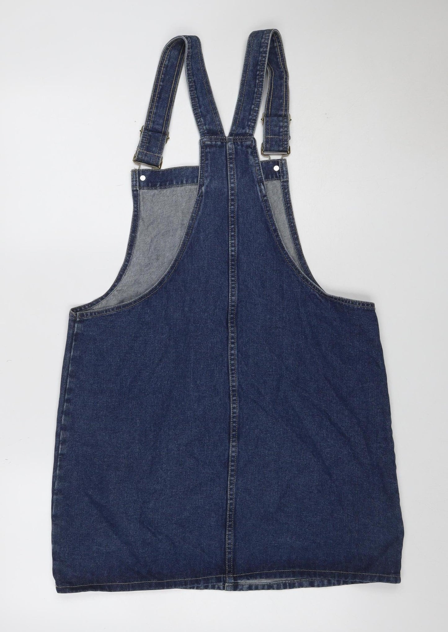 Denim Co. Women’s Blue UK 14 Denim Pinafore Dungaree Dress