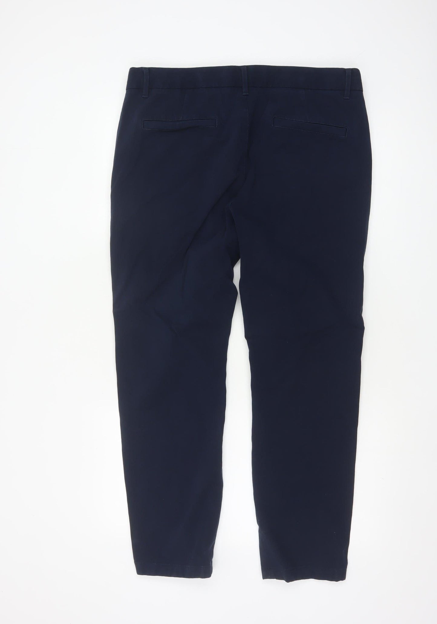 M&S Men’s Blue 36W 29L Slim Ultimate Chino Trousers Stretch