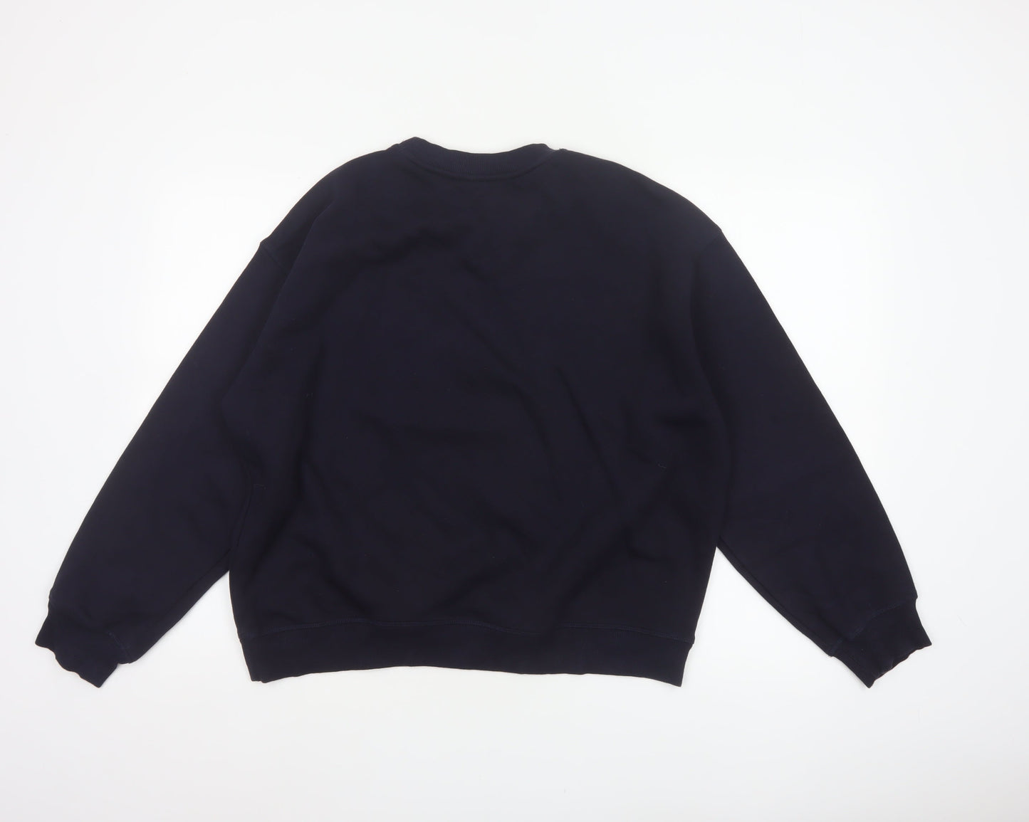 H&M Women’s Blue M Paris Gold Button Pullover Sweatshirt