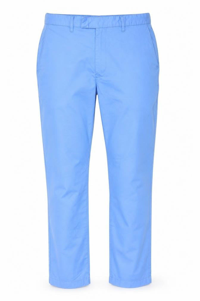 Joseph Turner Men Blue 38R Cotton Chino Straight Trousers