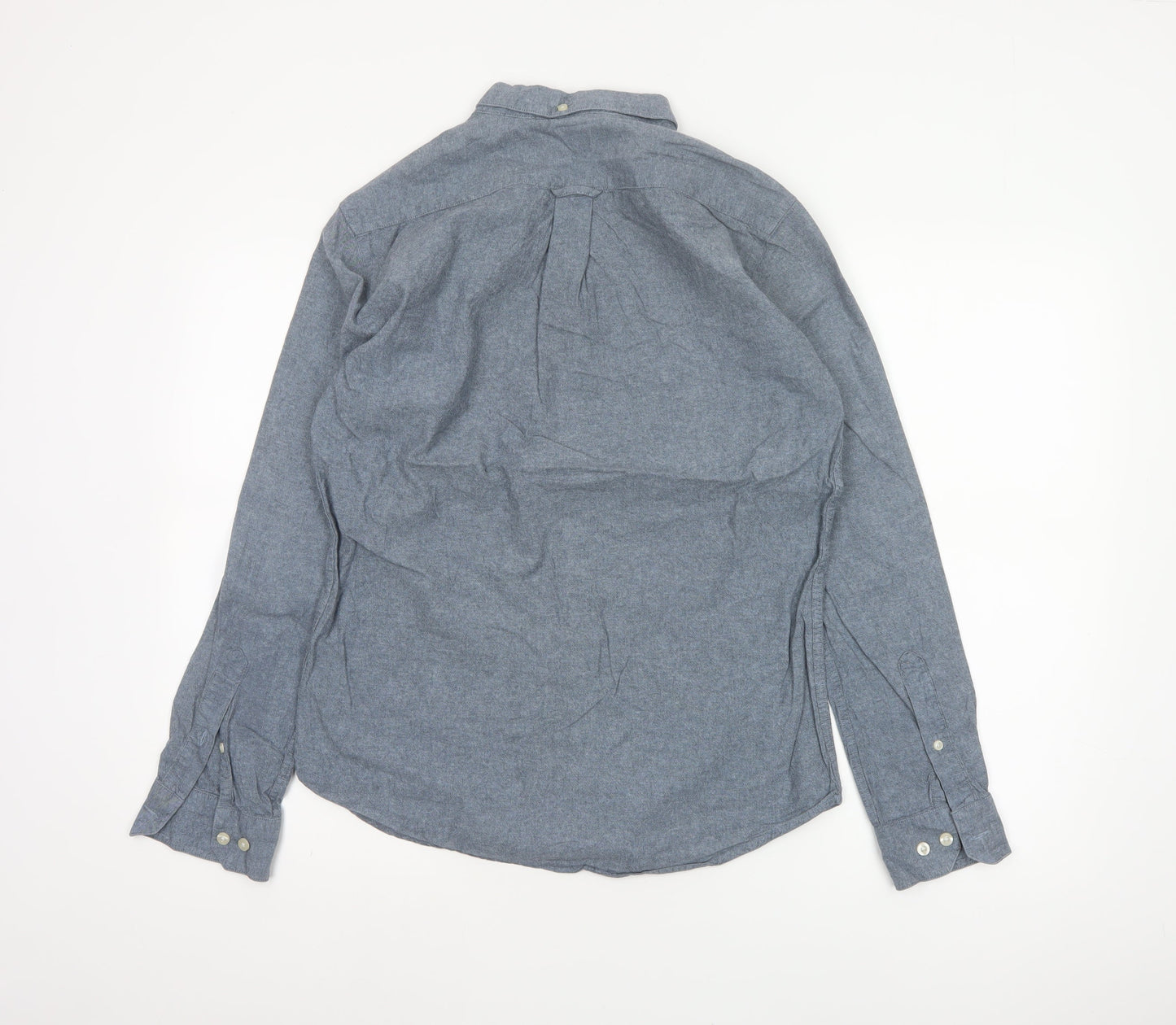 Farah Men’s Blue M Cotton Button-Down Long Sleeve Casual Shirt