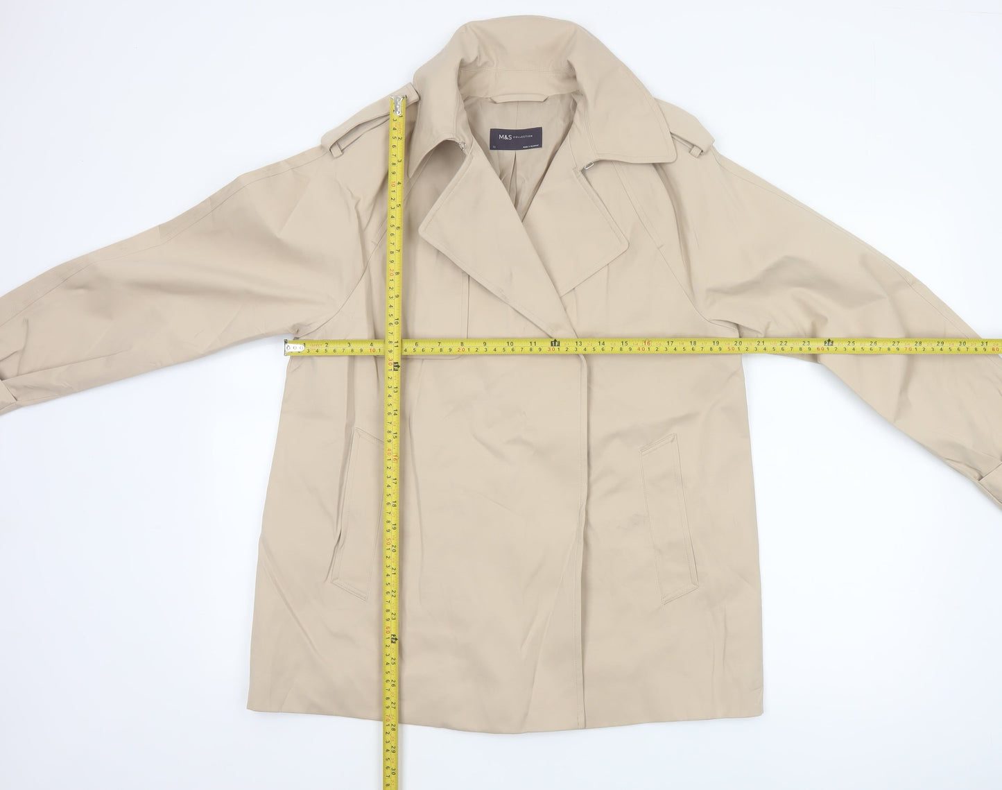 Marks & Spencer Women’s Beige Size 12 Mid-Length Trench Coat