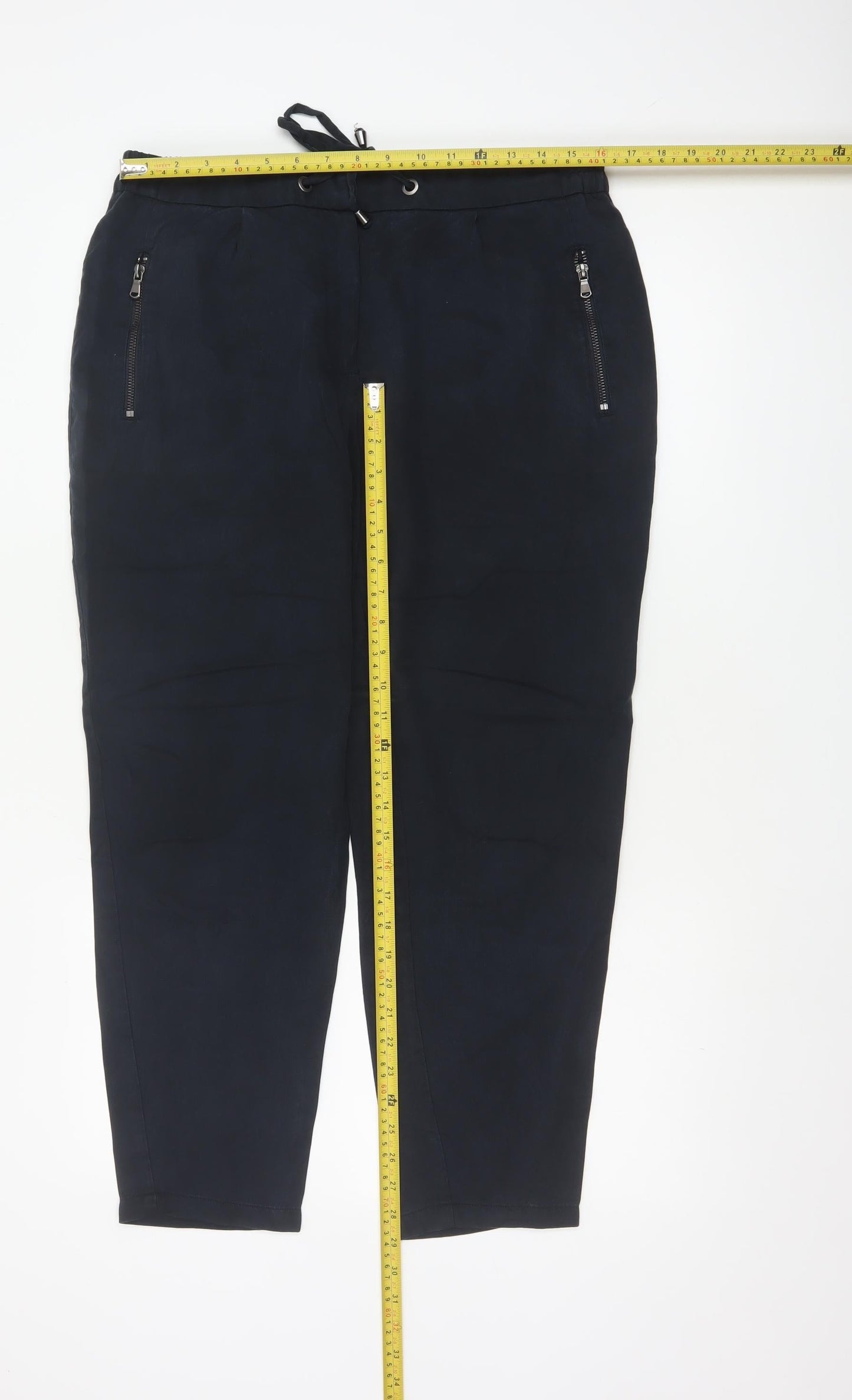Mint Velvet Women’s Navy Blue Size 14 Lyocell Tapered Jogger Trousers