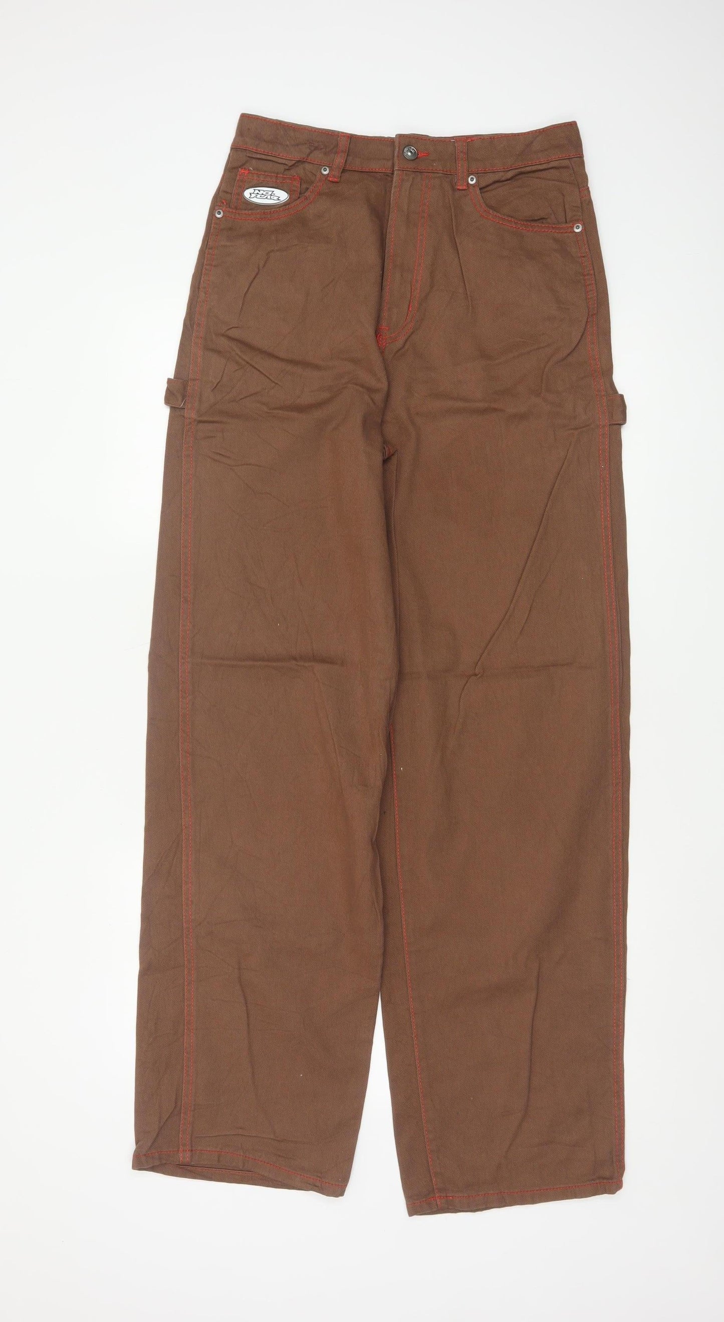 No Fear x H&M Women’s Brown Wide-Leg Logo Jeans UK 10