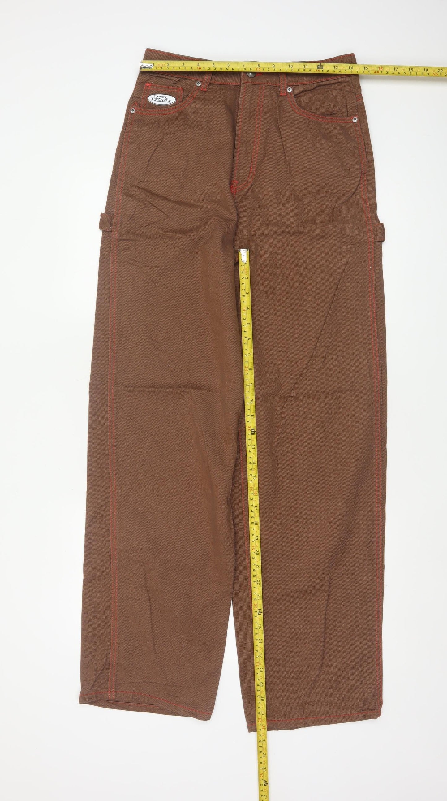 No Fear x H&M Women’s Brown Wide-Leg Logo Jeans UK 10