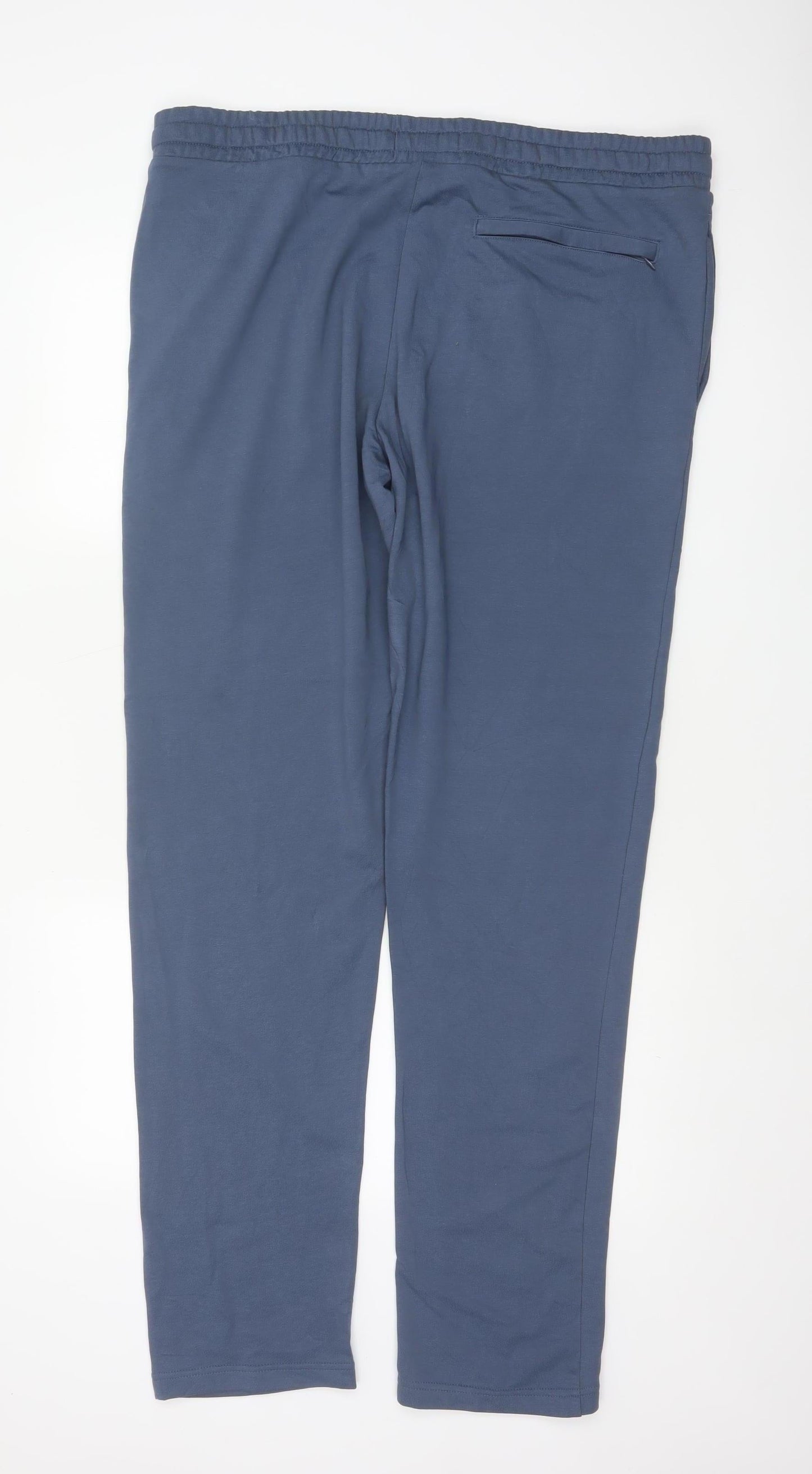 Marks & Spencer Men's Blue XL Long Regular Fit Sweatpants Joggers