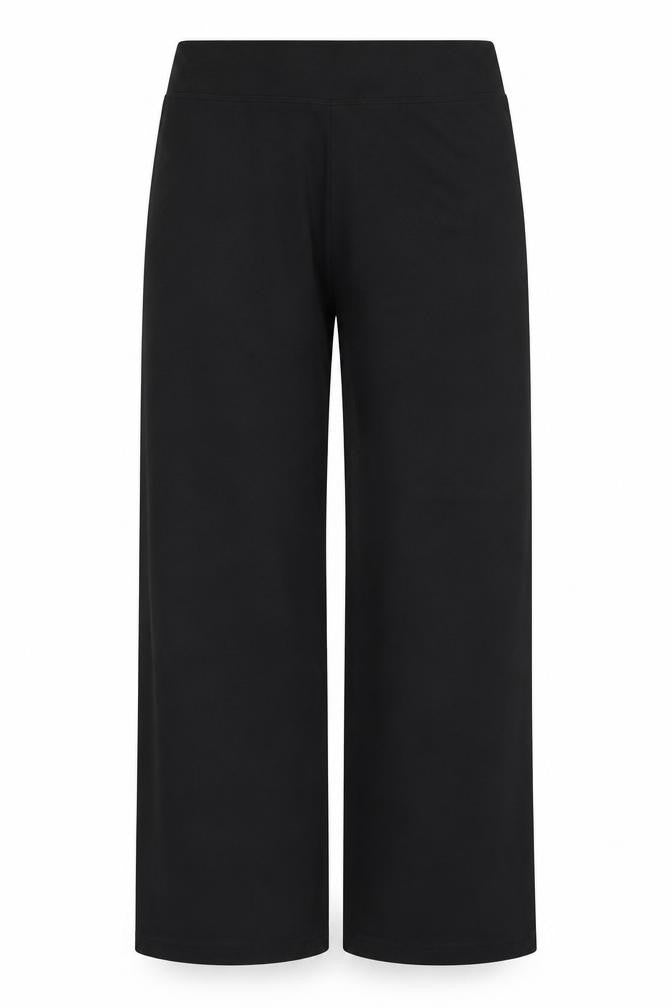 Marks & Spencer Women's Black UK 10 Short Straight Pull-On Trousers
