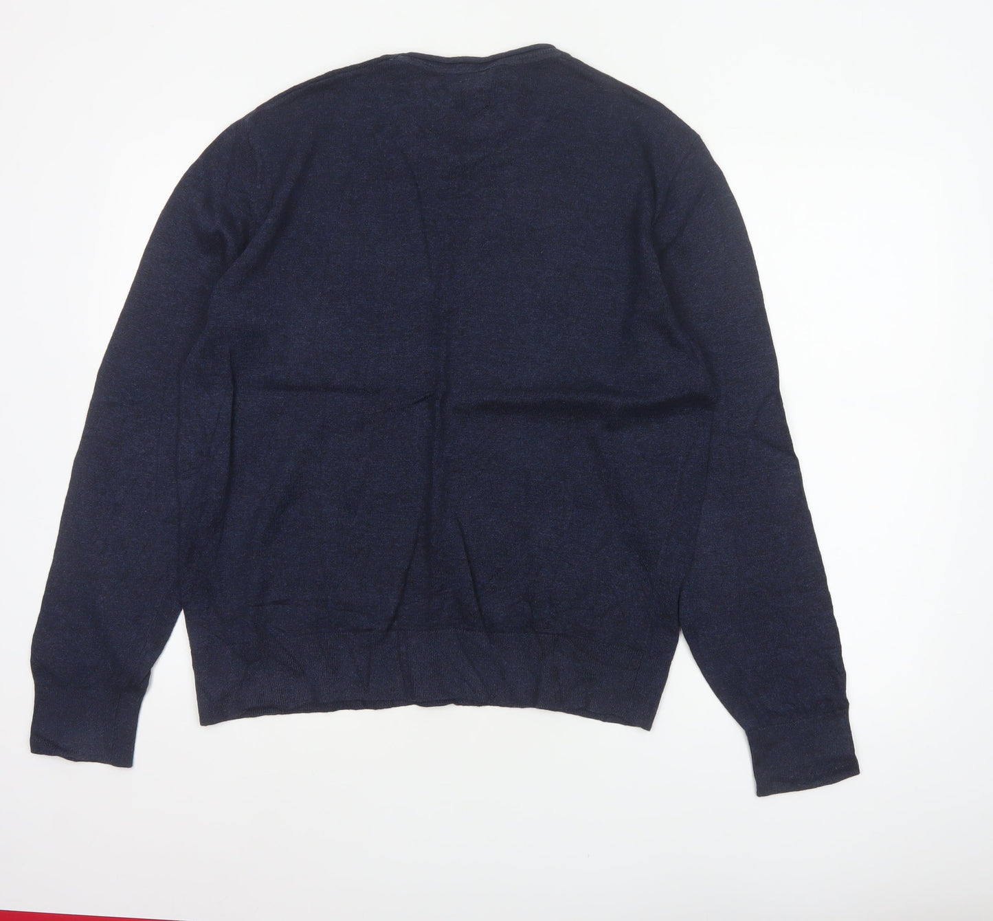 Gap Men’s Navy Blue M Linen Crew Neck Pullover Jumper Knit