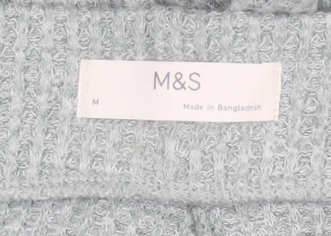 M&S Women’s Green M Knit Drawstring Lounge Pyjama Trousers