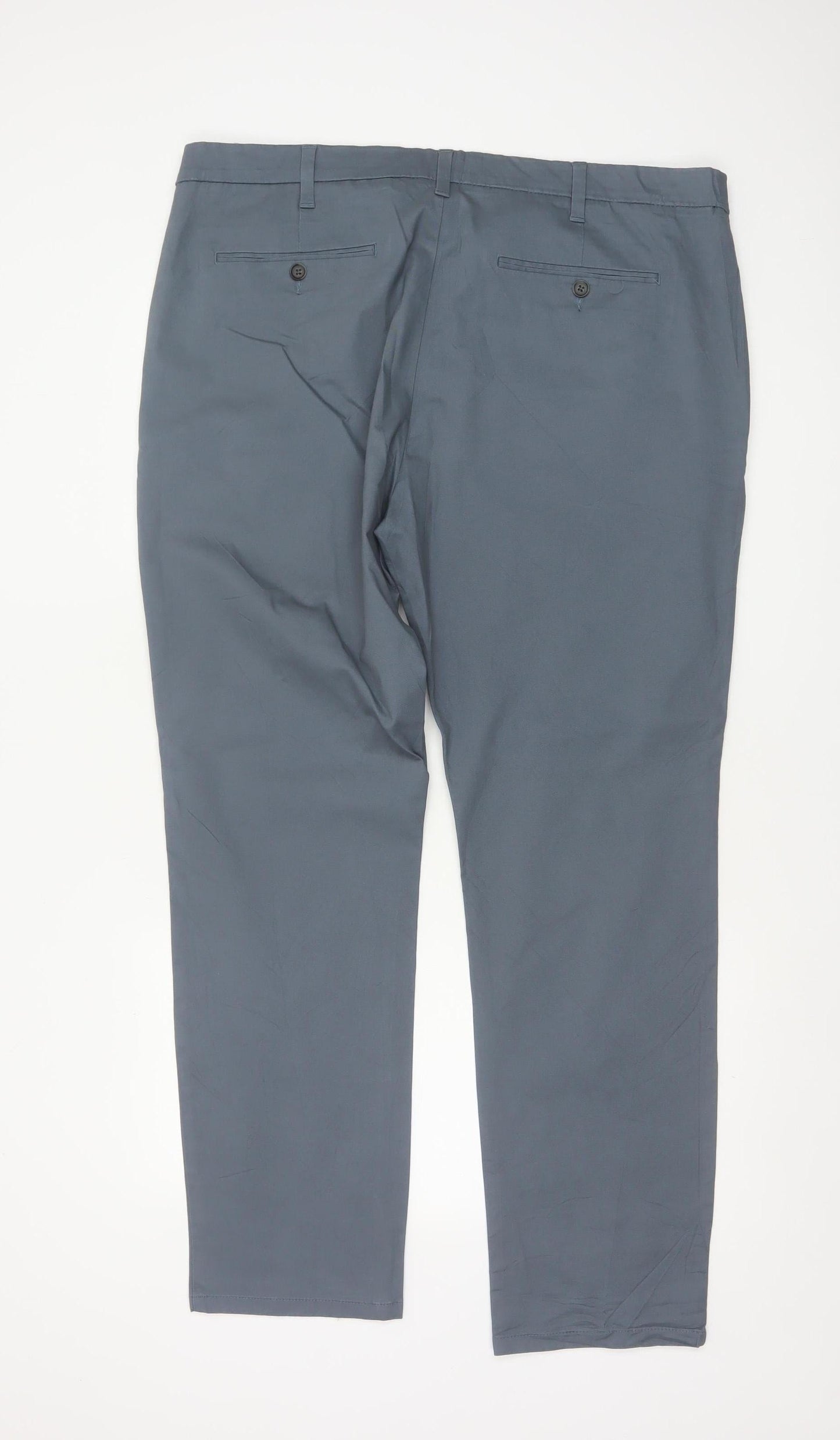 Marks & Spencer Men’s Grey 40/31 Slim Fit Stretch Chino Trousers