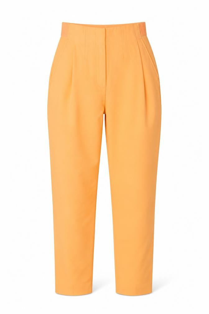 Marks & Spencer Women Orange Size 6 High Rise Tapered Tailored Trousers