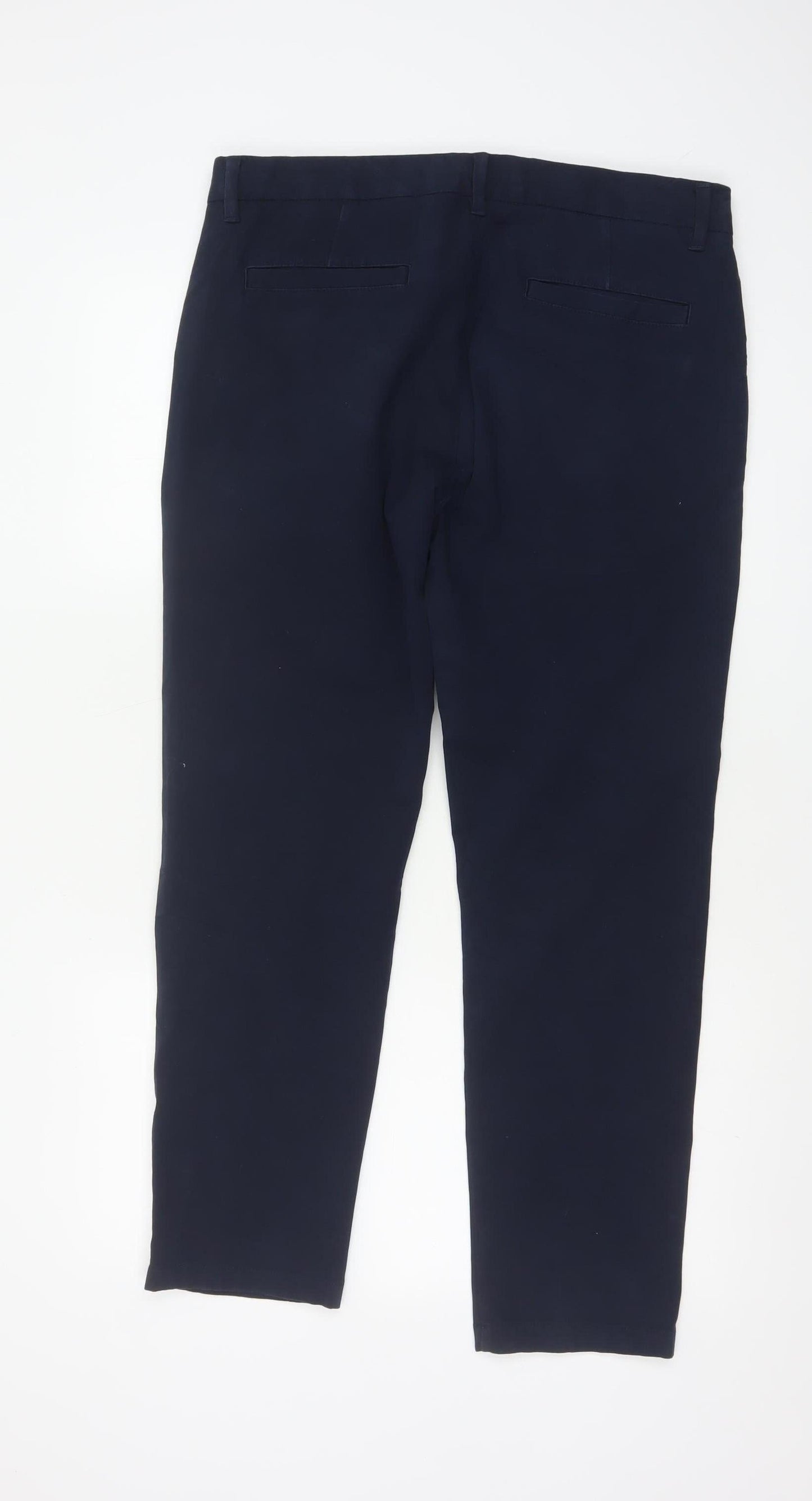 Marks and Spencer Men Blue 34 Slim Ultimate Chino Trousers 34/29