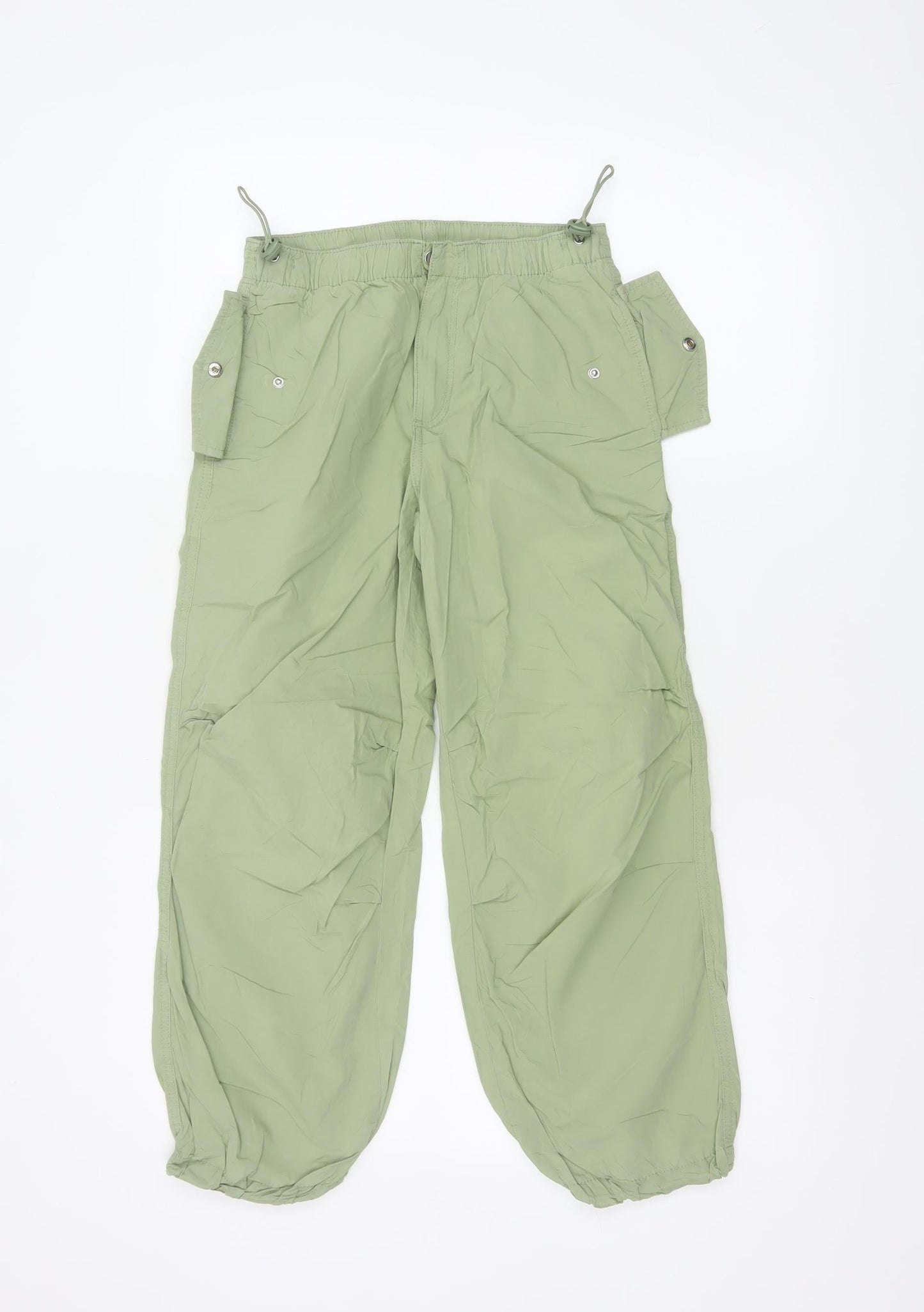 Marks and Spencer Girls Green 9-10 Years Cargo Trousers Cotton