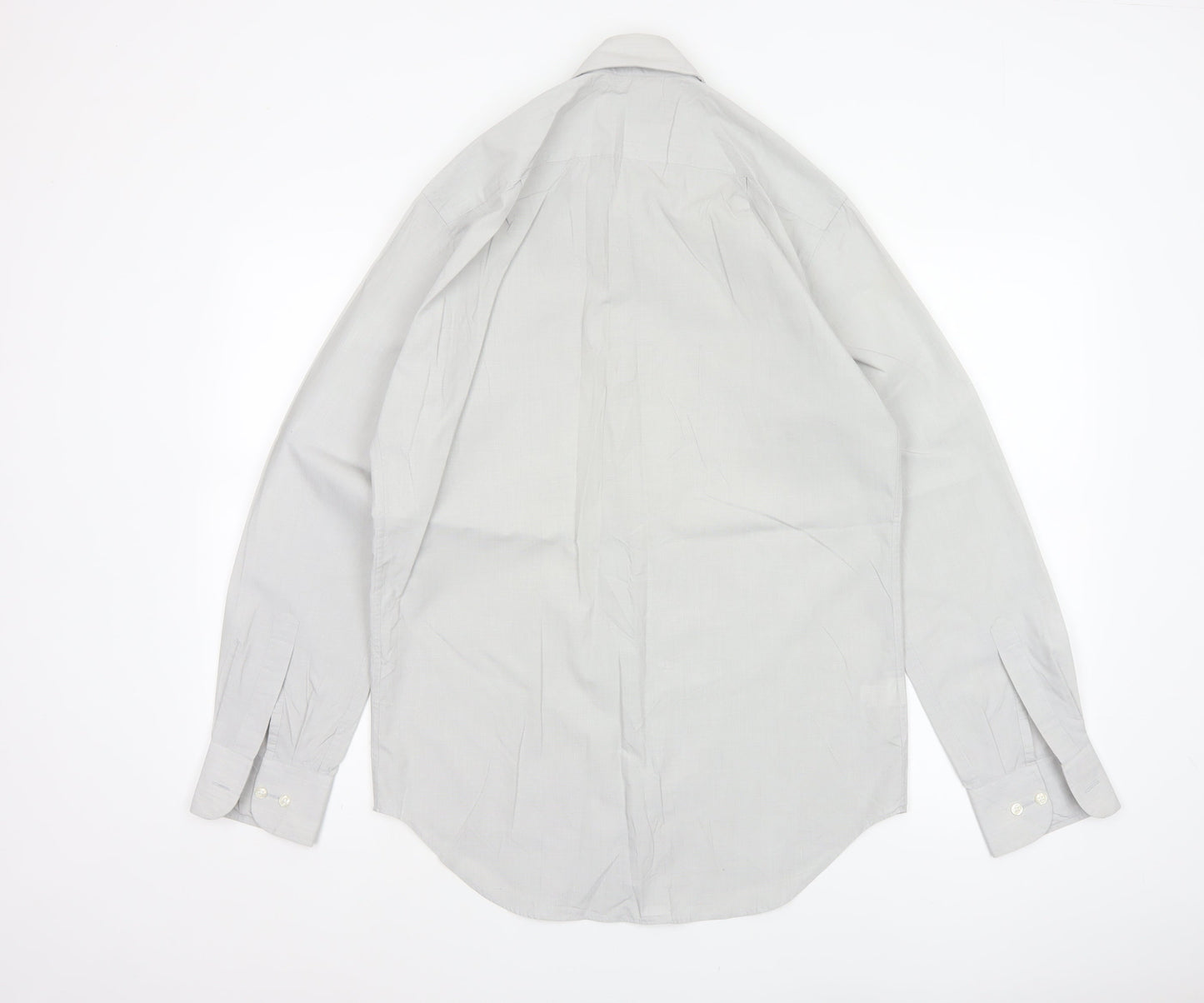 Marks and Spencer Men Grey 14.5 Regular Fit Long Sleeve Shirt 37in