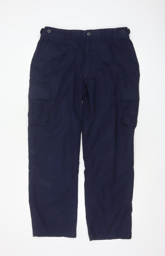 Regatta Men’s Blue 34in Cargo Trousers Waterproof Straight Leg