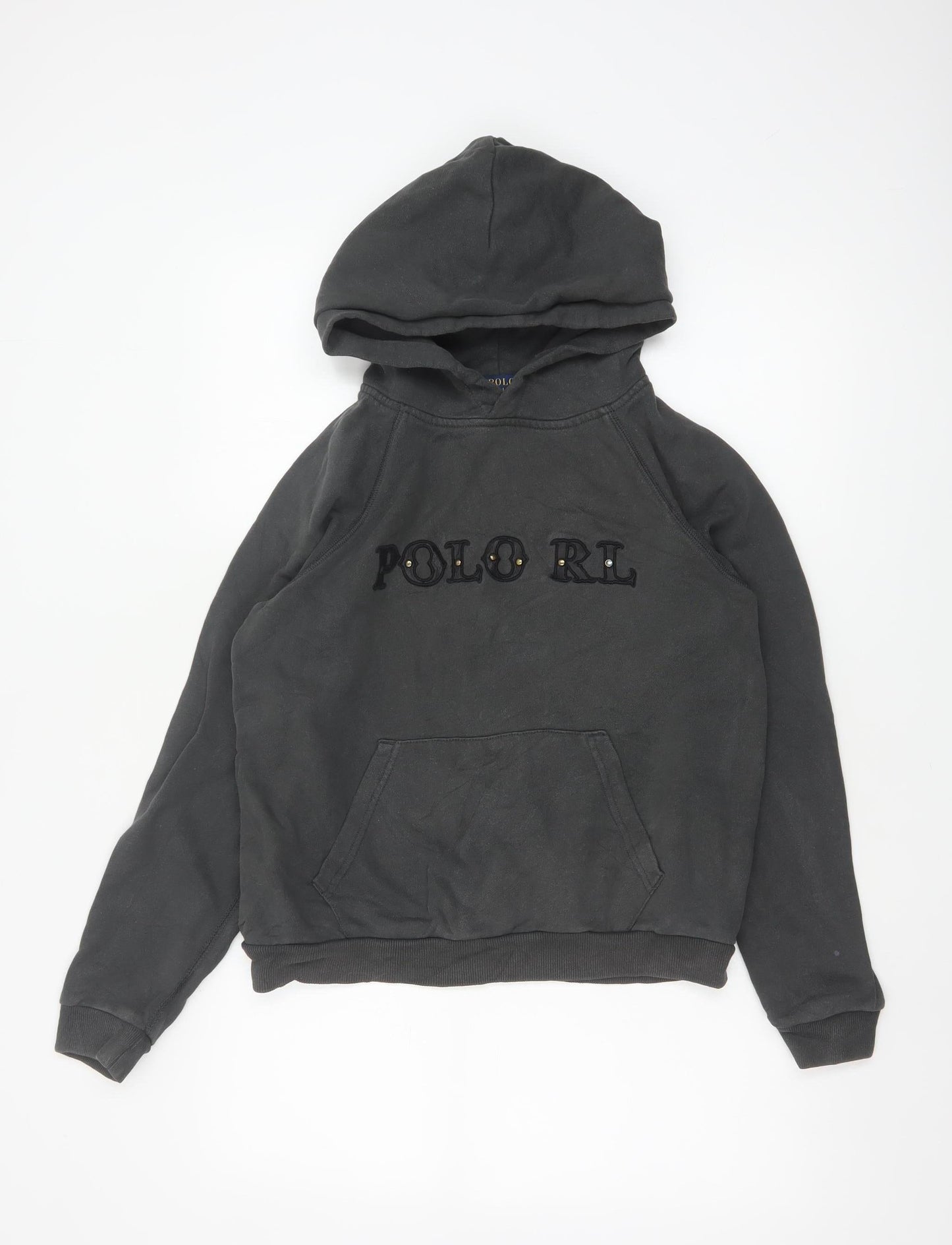 Polo Ralph Lauren Women’s Black S Petite Studded Logo Pullover Hoodie