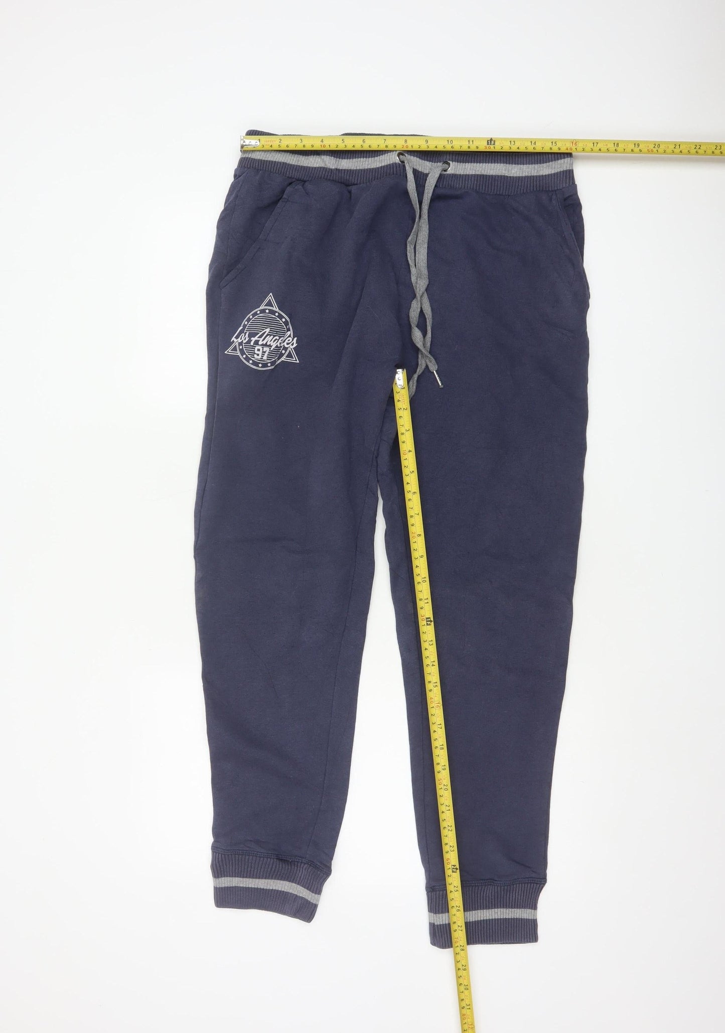 Tread Bare Men’s Blue XL Los Angeles 97 Fleece Jogger Trousers
