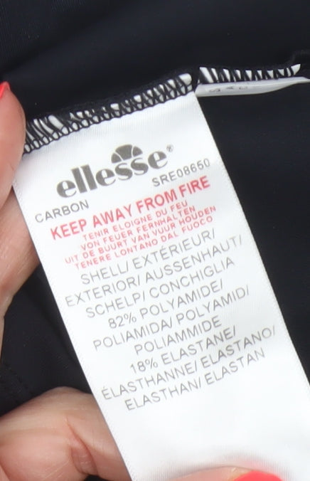 Ellesse Women Black UK 8 Athletic Stretch Tank Top Logo