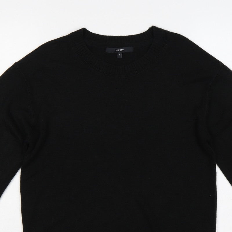 Next Women’s Black Size S Crew Neck Balloon Sleeve Knit Jumper