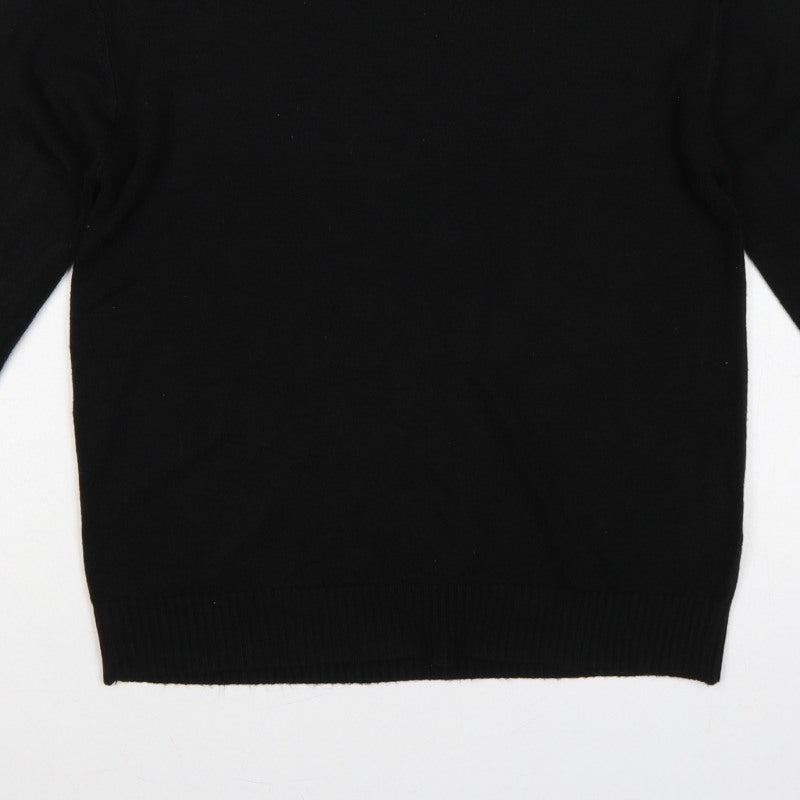 Next Women’s Black Size S Crew Neck Balloon Sleeve Knit Jumper