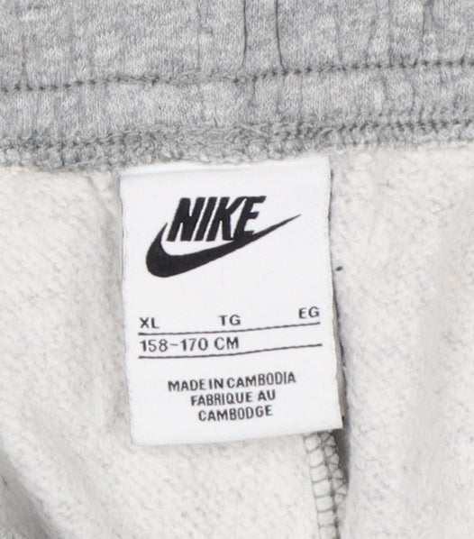 Nike Boys Grey XL 158-170cm Cargo Joggers Sweatpants Logo