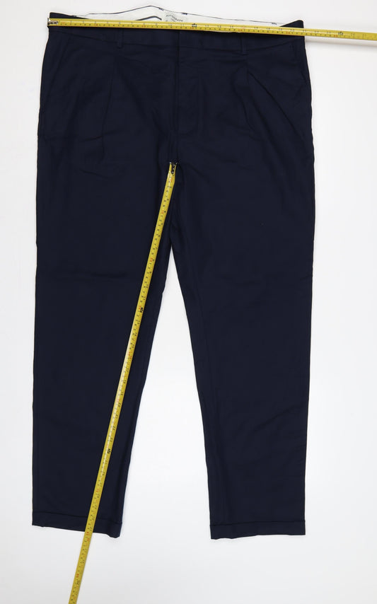 Marks & Spencer Autograph Men’s Navy 42L Tapered Smart Trousers