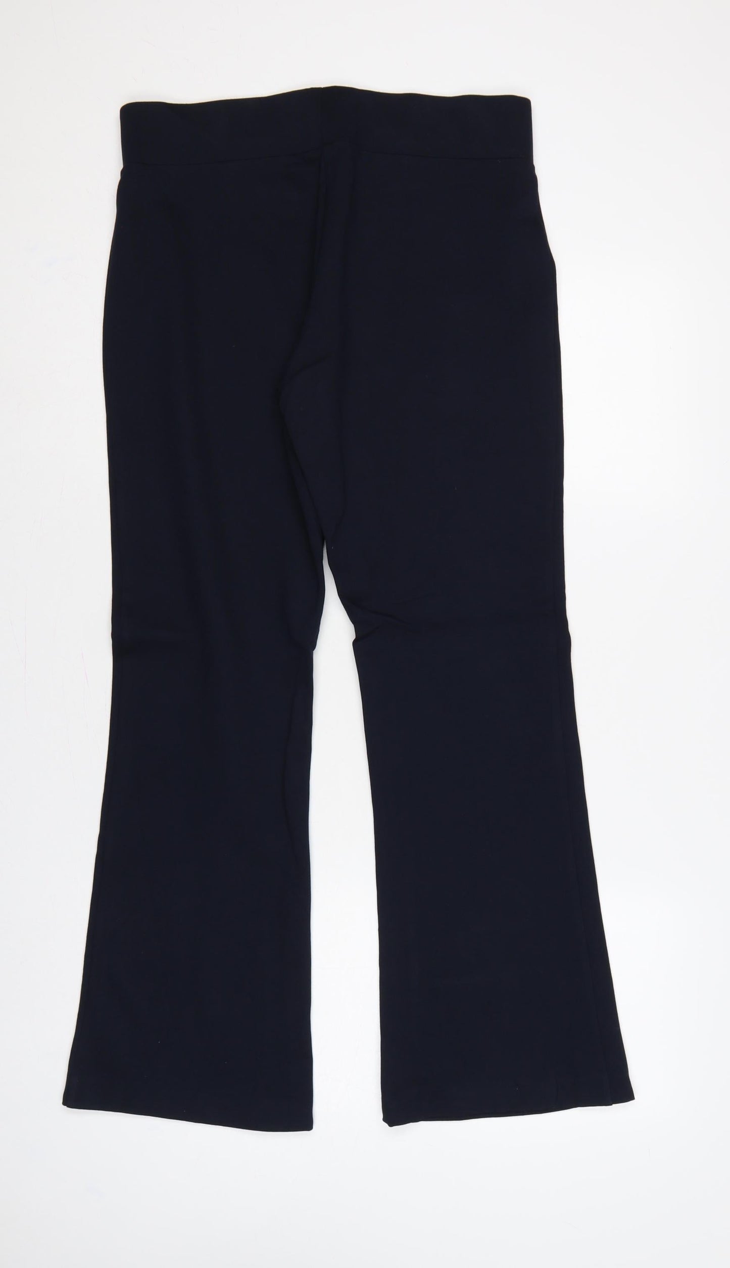 M&S Women’s Blue UK 14 Short High Rise Stretch Flared Leggings