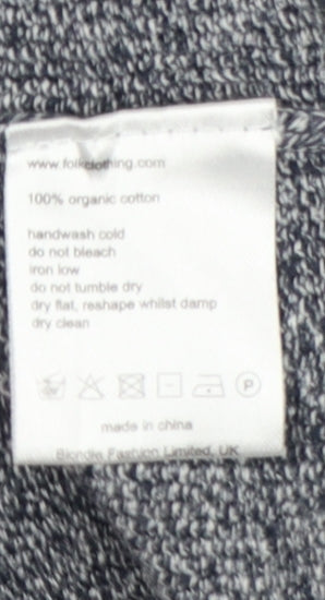 Folk Men's Grey XL Crew Neck Organic Cotton Knit Pullover Jumper