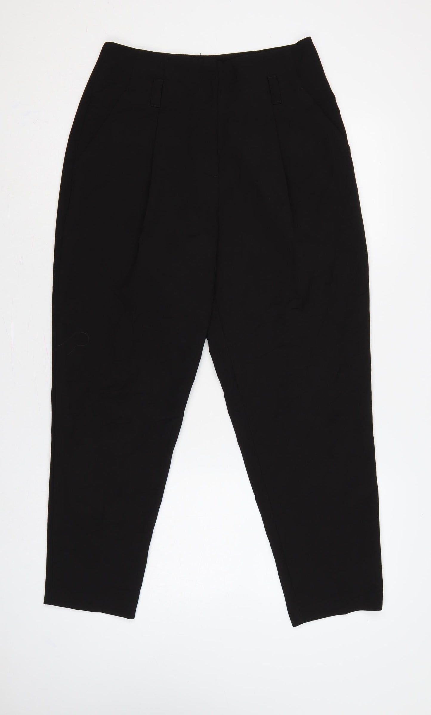 New Look Women Black UK 10 High Rise Tapered Tailored Trousers