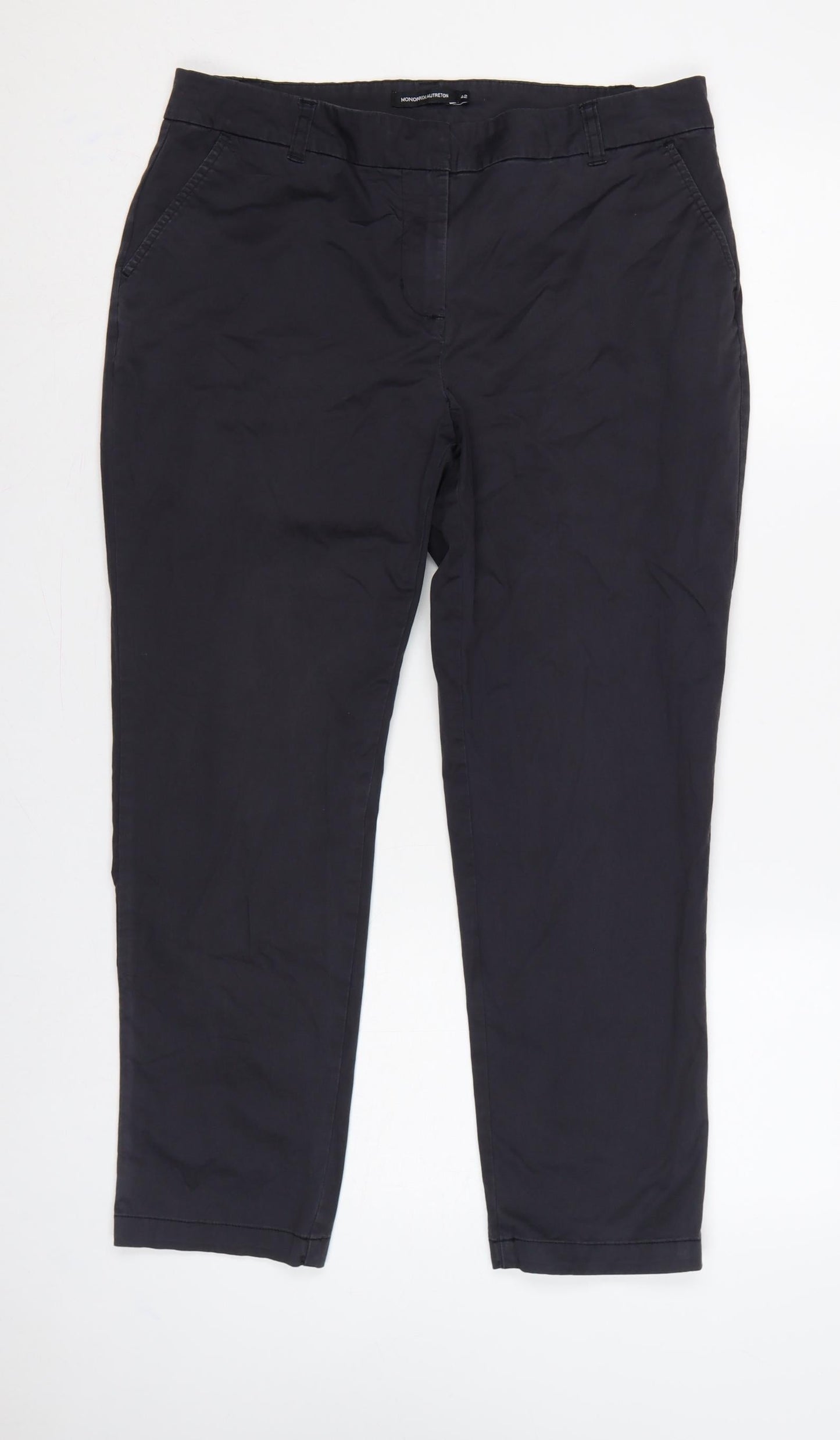 Monoprix Autreton Men’s Black 32 Slim Tapered Stretch Chino Trousers