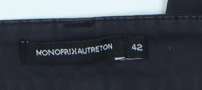 Monoprix Autreton Men’s Black 32 Slim Tapered Stretch Chino Trousers