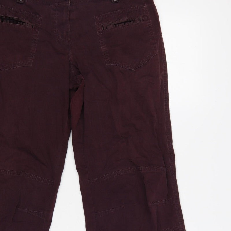Marks & Spencer Women’s Aubergine Wide Leg Trousers UK 12