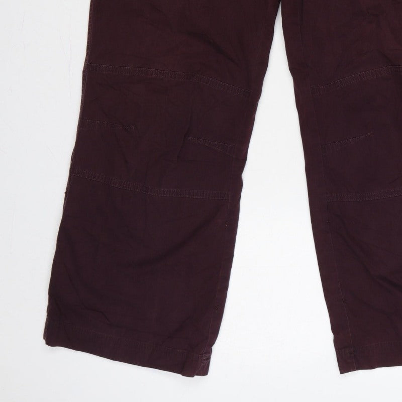Marks & Spencer Women’s Aubergine Wide Leg Trousers UK 12