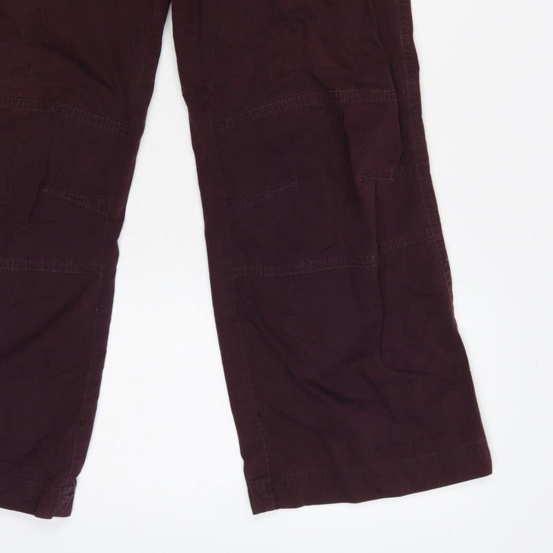 Marks & Spencer Women’s Aubergine Wide Leg Trousers UK 12
