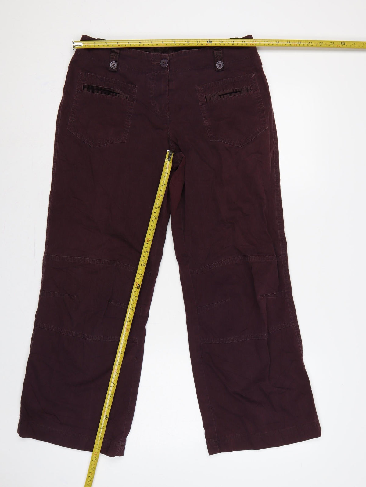 Marks & Spencer Women’s Aubergine Wide Leg Trousers UK 12