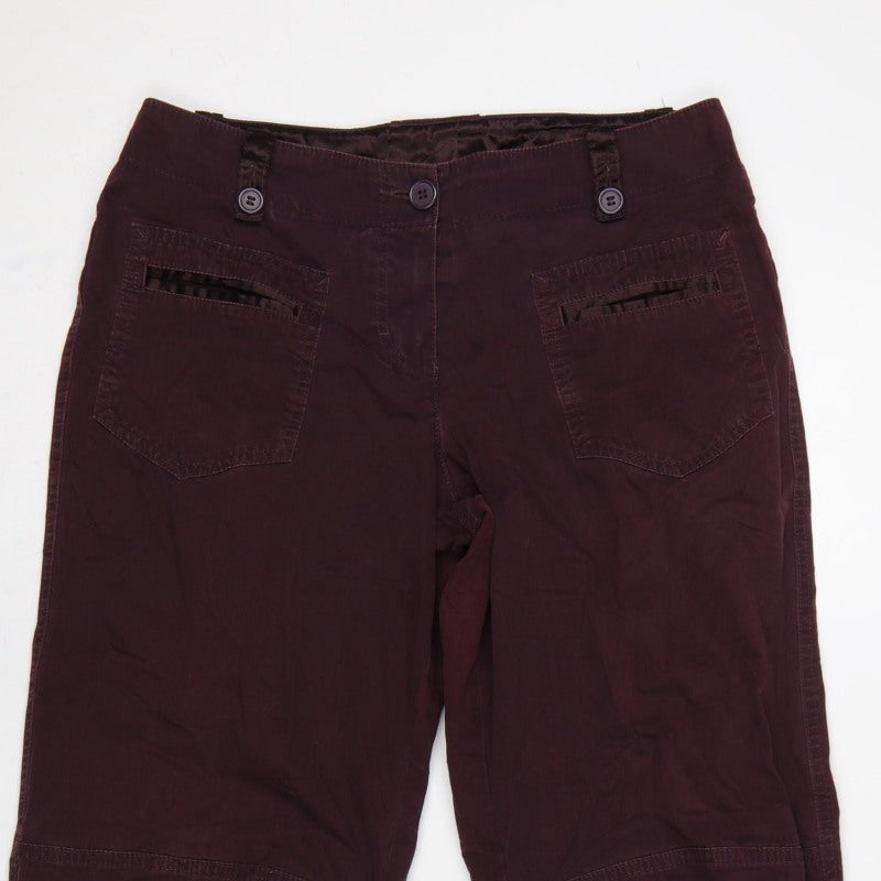 Marks & Spencer Women’s Aubergine Wide Leg Trousers UK 12