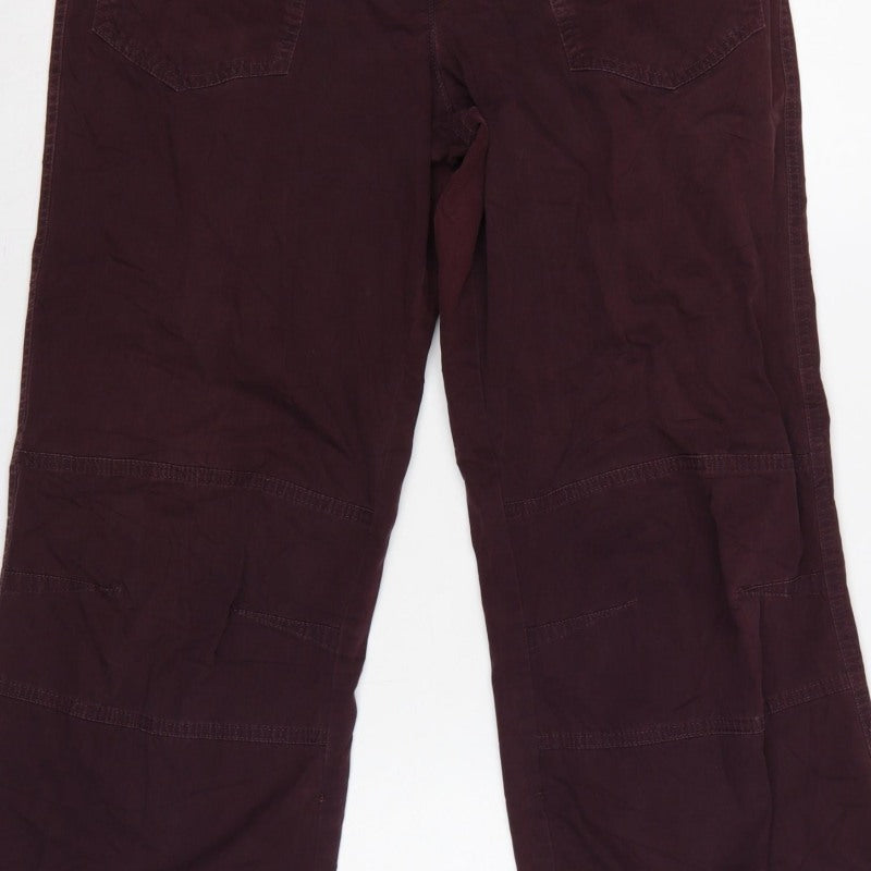 Marks & Spencer Women’s Aubergine Wide Leg Trousers UK 12