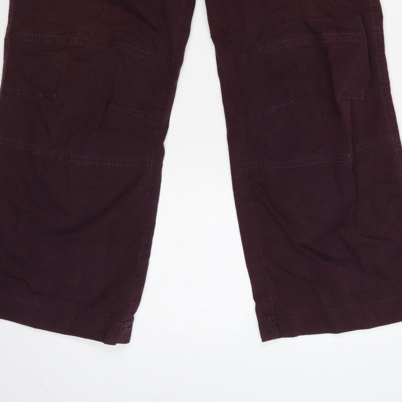 Marks & Spencer Women’s Aubergine Wide Leg Trousers UK 12