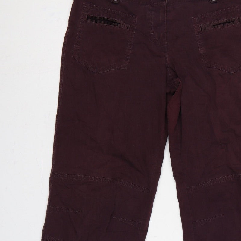 Marks & Spencer Women’s Aubergine Wide Leg Trousers UK 12
