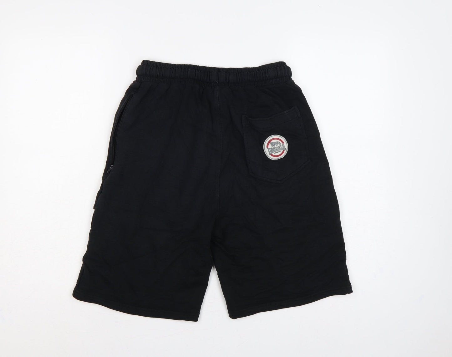 Lonsdale Men's Black M Sweat Shorts Drawstring Logo Pockets