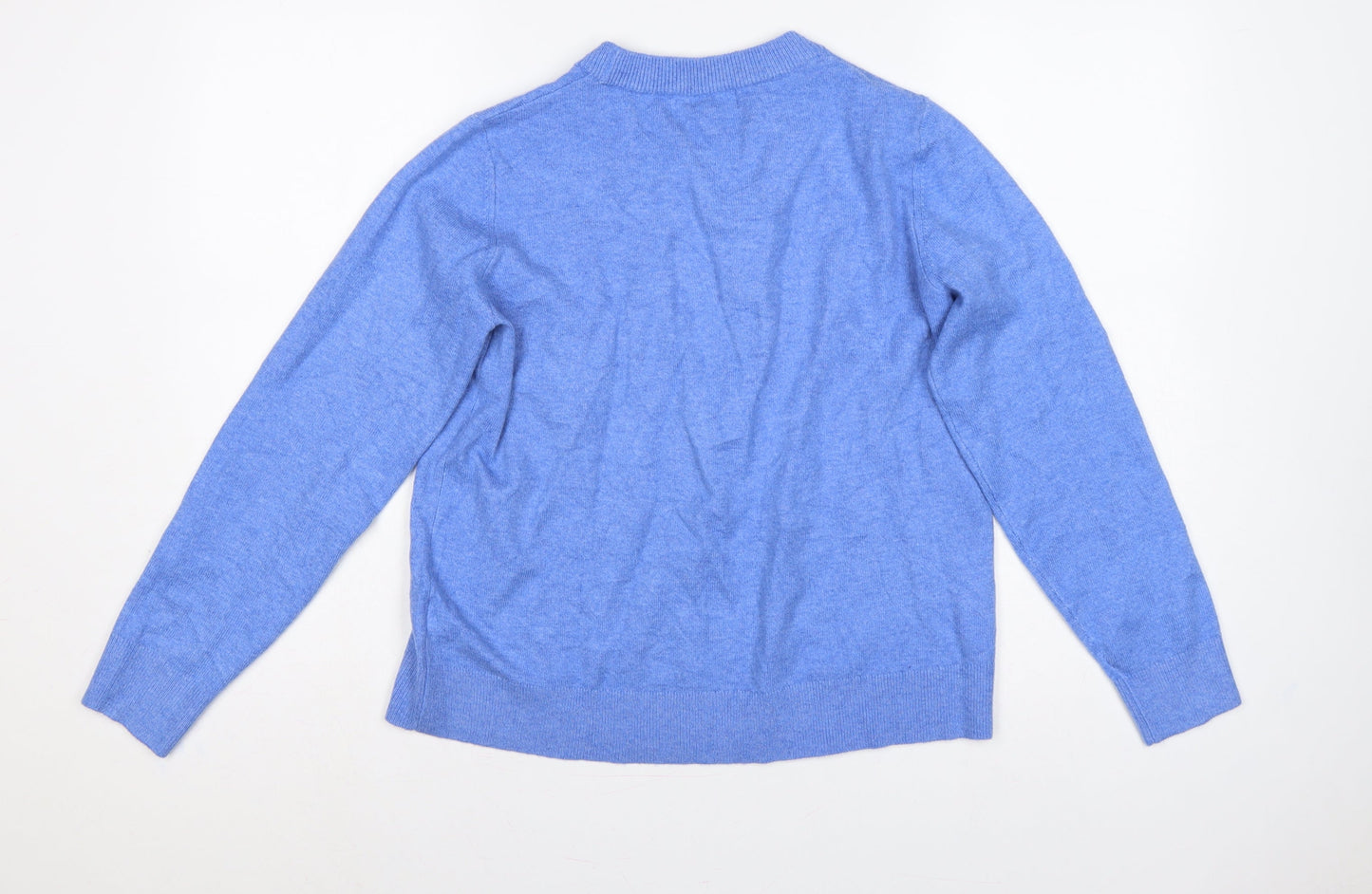 Marks and Spencer Womens Blue M Cashmere Blend Crew Neck Pullover