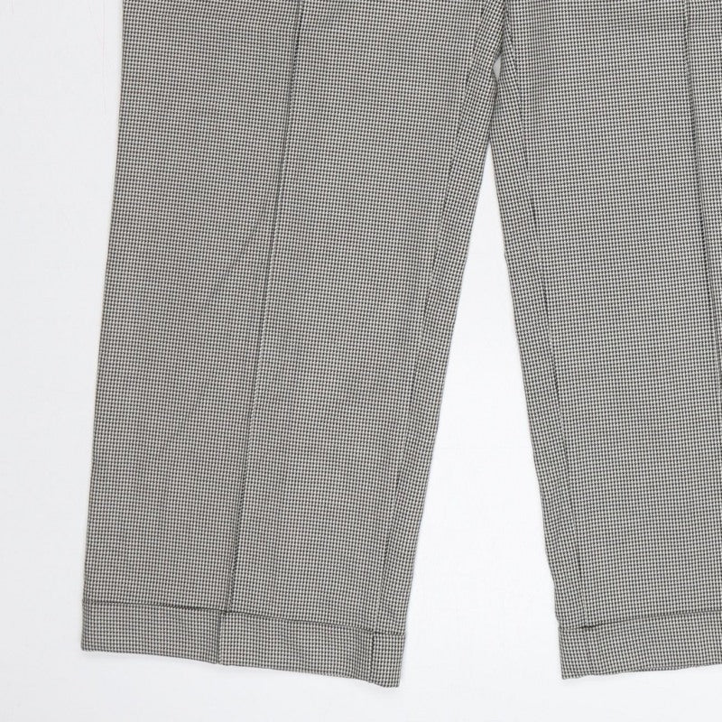 Marks and Spencer Autograph Women Grey Check Straight Trousers UK 14