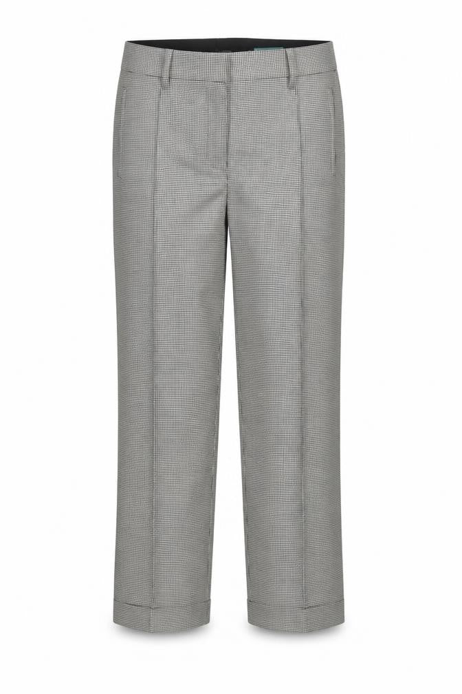 Marks and Spencer Autograph Women Grey Check Straight Trousers UK 14