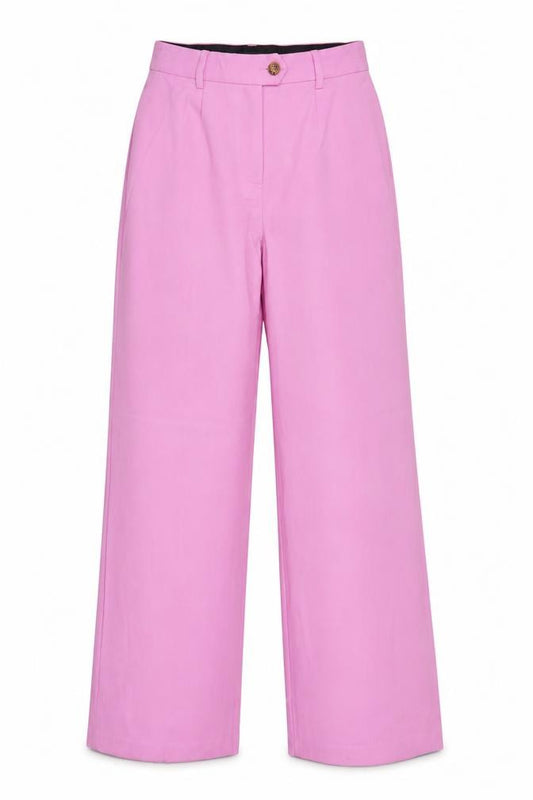 Marks and Spencer Women Pink Size 12 Tall Wide Leg High Rise Trousers