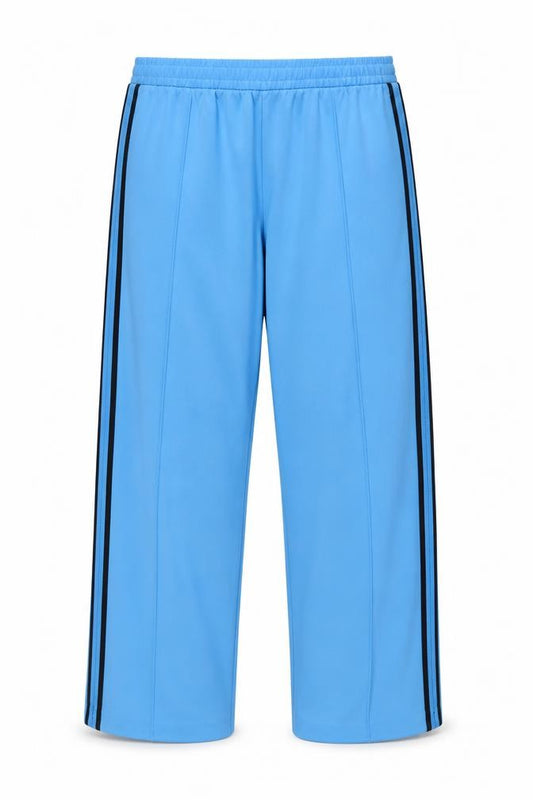 Marks & Spencer Women Blue Wide Leg High Rise Trousers UK 18 Short