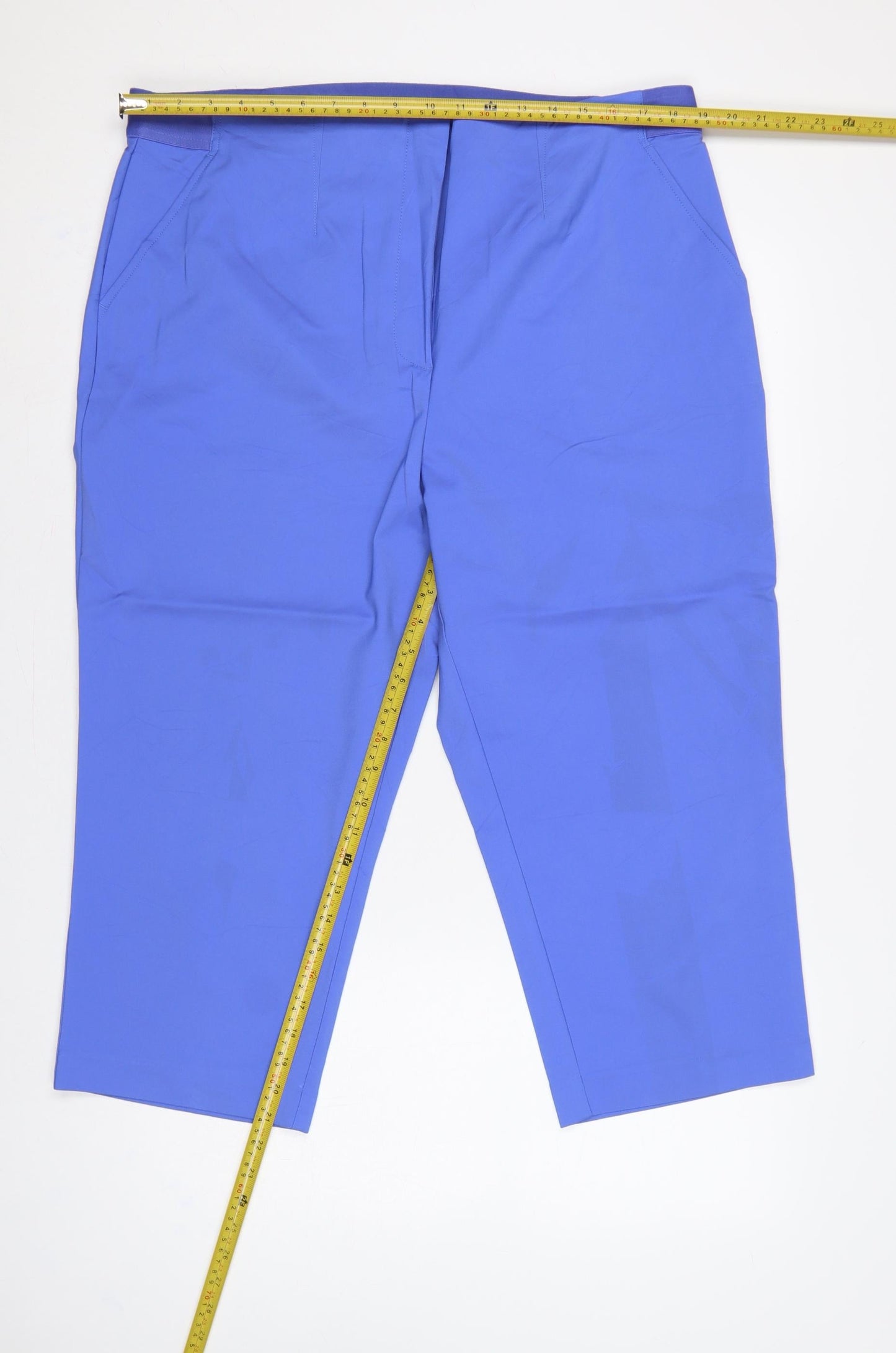 Marks & Spencer Women’s Blue Size 20 Regular Stretch Straight Trousers